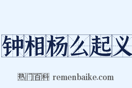 钟相杨么起义是什么意思的图片